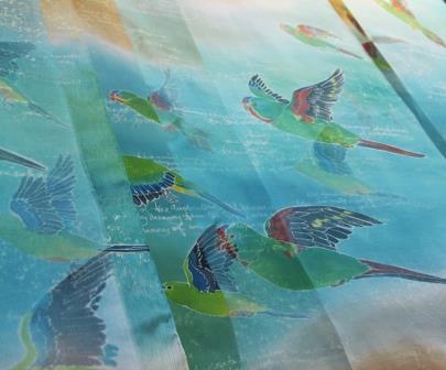 Going, going, gone (silk and dyes) by Melinda Heal