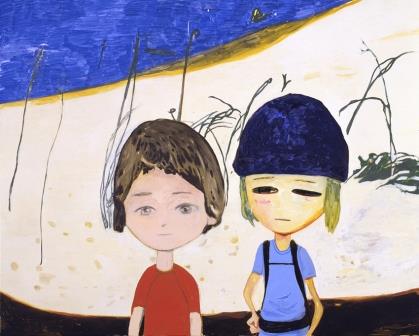 sky-flying fish (oil on canvas) by Makiko Kudo