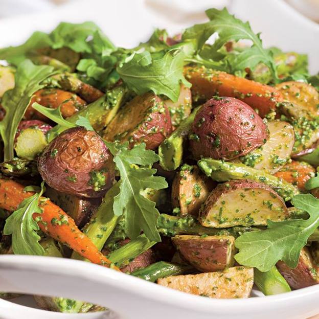 Eating well potato veggie salad_side w Pesto