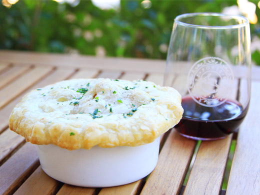 Home-made chicken and leek pie from LFW Celebration Pies! Delish!