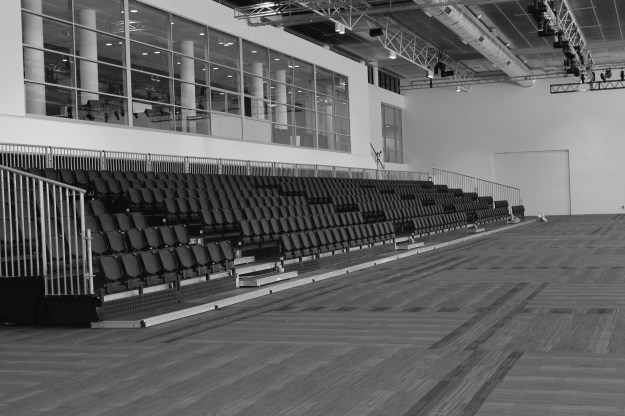 Getting the seating installed in the National Convention Centre
