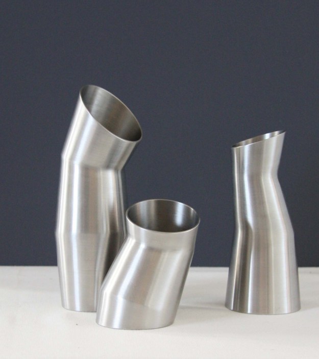 Stainless steel pourers - photo by Alison Jackson