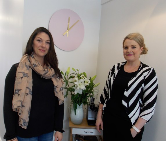 Peta O'Connor and Emma Neame - Emma wears FOIL black and white jacket