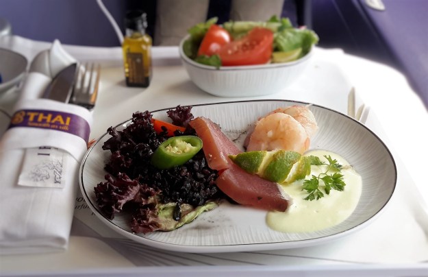 Thai Airways seafood salad