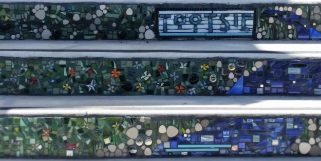 Mosaic Community Art Project - garden steps