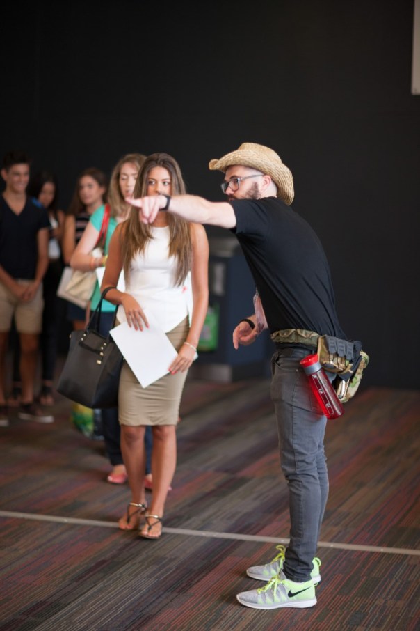 Nick Ellis (producer) directing operations at 2015 model casting