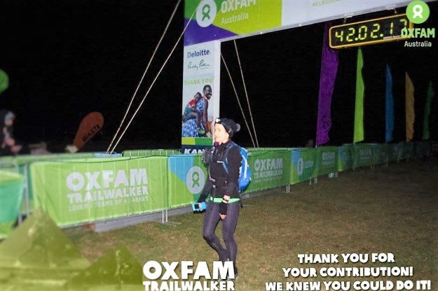 Exhausted but over the line!