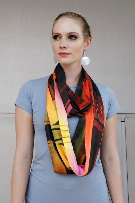 ZT_Loop Scarf in Coloured Light print 1